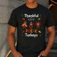 Thankful For My Prek Turkeys In Masks Thanksgiving Teacher For Men Women Men's Casual T-Shirt Dark Grey