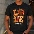 Thanksgiving Love Pre-K Teacher Turkey Autumn Fall For Men Women Girls Kids Men's Casual T-Shirt Dark Grey