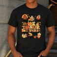 Thanksgiving One Thankful Art Teacher Fall Groovy Men Women Men's Casual T-Shirt Dark Grey Thanksgiving One Thankful Art Teacher Fall Groovy Men Women Men's Casual T-Shirt Dark Grey