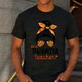 Thanksgiving Shirt Teacher Women Messy Bun Thankful Teacher Men's Casual T-Shirt Dark Grey Thanksgiving Shirt Teacher Women Messy Bun Thankful Teacher Men's Casual T-Shirt Dark Grey
