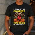 Thanksgiving I Teach Coolest Turkeys Teacher Fall Women Men Men's Casual T-Shirt Dark Grey Thanksgiving I Teach Coolest Turkeys Teacher Fall Women Men Men's Casual T-Shirt Dark Grey