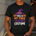 This Is My Tired Teacher Costume Halloween Men's Casual T-Shirt Dark Grey This Is My Tired Teacher Costume Halloween Men's Casual T-Shirt Dark Grey