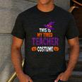 Tired Teacher Costume For Halloween Teachers Men's Casual T-Shirt Dark Grey
