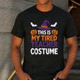 Tired Teacher Costume For Humor Halloween Men's Casual T-Shirt Dark Grey Tired Teacher Costume For Humor Halloween Men's Casual T-Shirt Dark Grey