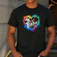 TK Teacher Transitional Kindergarten Heart Back To School Men's Casual T-Shirt Dark Grey