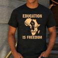 History Education Is Freedom African Map Black Teacher Men's Casual T-Shirt Dark Grey History Education Is Freedom African Map Black Teacher Men's Casual T-Shirt Dark Grey