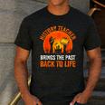 History Teacher Brings Past Back To Life Halloween Zombie Men's Casual T-Shirt Dark Grey History Teacher Brings Past Back To Life Halloween Zombie Men's Casual T-Shirt Dark Grey
