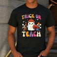 Trick Or Teach Ghost Teacher School Halloween Men Women Men's Casual T-Shirt Dark Grey