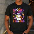 Trick Or Teach Spooky Teacher Ghost Halloween Teacher Men's Casual T-Shirt Dark Grey Trick Or Teach Spooky Teacher Ghost Halloween Teacher Men's Casual T-Shirt Dark Grey