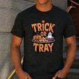 Trick Or Tray Halloween Cafeteria Teacher School Men's Casual T-Shirt Dark Grey Trick Or Tray Halloween Cafeteria Teacher School Men's Casual T-Shirt Dark Grey
