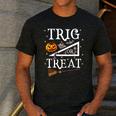Trig Or Treat Shirt Halloween Math Teacher School College Men Women Kids Men's Casual T-Shirt Dark Grey