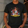 Turkey Reading Books Fall Season Thanksgiving Teacher Book Men's Casual T-Shirt Dark Grey Turkey Reading Books Fall Season Thanksgiving Teacher Book Men's Casual T-Shirt Dark Grey