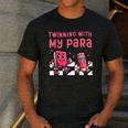 Twinning With My Para Teacher Matching Paraprofessional 70s For Men Women Men's Casual T-Shirt Dark Grey