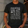 Typography 1st Grade Team Student Teacher Men's Casual T-Shirt Dark Grey