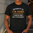 University Of I'm Done Teacher Retirement 2025 Men's Casual T-Shirt Dark Grey