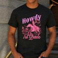 Vintage Howdy First Grade Cowgirl Teacher Western School Men's Casual T-Shirt Dark Grey Vintage Howdy First Grade Cowgirl Teacher Western School Men's Casual T-Shirt Dark Grey