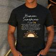 Vintage Human Sunshine Definition Teachers Mom Boss Women Men's Casual T-Shirt Dark Grey