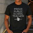 Vintage Proud Public School Teacher Red For Ed T-Shirt Men's Casual T-Shirt Dark Grey Vintage Proud Public School Teacher Red For Ed T-Shirt Men's Casual T-Shirt Dark Grey