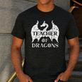 Vintage Teacher Of Dragons Quotes Teacher Student Men's Casual T-Shirt Dark Grey Vintage Teacher Of Dragons Quotes Teacher Student Men's Casual T-Shirt Dark Grey