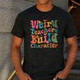 Vintage Teacher Sayings Weird Teachers Build Character For Men Women Men's Casual T-Shirt Dark Grey Vintage Teacher Sayings Weird Teachers Build Character For Men Women Men's Casual T-Shirt Dark Grey