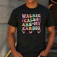 Walkie Calls Are My Cardio Special Education Teacher School Men's Casual T-Shirt Dark Grey