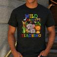 Wild About Teaching Safari Jungle School Teacher Men's Casual T-Shirt Dark Grey
