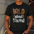 Wild About Teaching Teacher Student First Day Of School Men's Casual T-Shirt Dark Grey Wild About Teaching Teacher Student First Day Of School Men's Casual T-Shirt Dark Grey