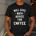 Will Give Math Advice For Coffee Mathematics Teacher Men's Casual T-Shirt Dark Grey Will Give Math Advice For Coffee Mathematics Teacher Men's Casual T-Shirt Dark Grey