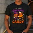 Will Trade Students For Candy Shirt Fun Candy Corn Teacher Men's Casual T-Shirt Dark Grey Will Trade Students For Candy Shirt Fun Candy Corn Teacher Men's Casual T-Shirt Dark Grey