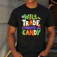 Will Trade Students For Candy Teacher Cute Halloween Costume Men's Casual T-Shirt Dark Grey Will Trade Students For Candy Teacher Cute Halloween Costume Men's Casual T-Shirt Dark Grey
