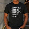 Woman Mom Teacher Wife TIRED T Shirt Cute Mom Teacher Shirts Men's Casual T-Shirt Dark Grey Woman Mom Teacher Wife TIRED T Shirt Cute Mom Teacher Shirts Men's Casual T-Shirt Dark Grey