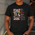 Women Bible Verse Christian Teacher God Says Back To School Men's Casual T-Shirt Dark Grey