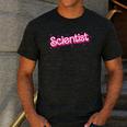 Women Retro Pink Scientist Science Teacher Back To School Men's Casual T-Shirt Dark Grey Women Retro Pink Scientist Science Teacher Back To School Men's Casual T-Shirt Dark Grey