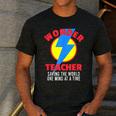 Wonder Teacher Costume Shirt Teacher Halloween Costume Tee Men's Casual T-Shirt Dark Grey