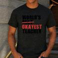 World's Best Okayest Teacher ACY025a For Men Women Men's Casual T-Shirt Dark Grey World's Best Okayest Teacher ACY025a For Men Women Men's Casual T-Shirt Dark Grey