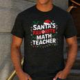 Xmas Lighting Santa's Favorite Math Teacher Christmas Men's Casual T-Shirt Dark Grey Xmas Lighting Santa's Favorite Math Teacher Christmas Men's Casual T-Shirt Dark Grey