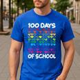 100 Days Of School Heart Love Teacher Or Student 100th Day Men's Casual T-Shirt Royal Blue