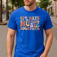 100 Days Of School Music Teacher Men's Casual T-Shirt Royal Blue 100 Days Of School Music Teacher Men's Casual T-Shirt Royal Blue
