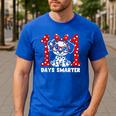 100 Days Smarter 101st Day School Dalmatian Dog Teacher Kids Men's Casual T-Shirt Royal Blue 100 Days Smarter 101st Day School Dalmatian Dog Teacher Kids Men's Casual T-Shirt Royal Blue