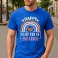 100th Day Of 2nd Grade 100 Days Of School Teacher Men's Casual T-Shirt Royal Blue 100th Day Of 2nd Grade 100 Days Of School Teacher Men's Casual T-Shirt Royal Blue