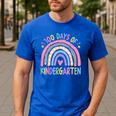 100th Day Of Kindergarten Teacher Kids 100 Days Smarter Men's Casual T-Shirt Royal Blue 100th Day Of Kindergarten Teacher Kids 100 Days Smarter Men's Casual T-Shirt Royal Blue