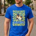 100th Day Of School Teacher Monkey Pun Banana For Men Women Girls Kids Men's Casual T-Shirt Royal Blue