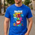 100th Day Of School Teachers Kids Child Happy 100 Days Men's Casual T-Shirt Royal Blue 100th Day Of School Teachers Kids Child Happy 100 Days Men's Casual T-Shirt Royal Blue