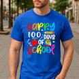 100th Day Of School Teachers Kids Girls Child Happy 100 Days Men's Casual T-Shirt Royal Blue 100th Day Of School Teachers Kids Girls Child Happy 100 Days Men's Casual T-Shirt Royal Blue