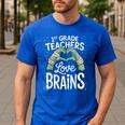 1st Grade Teachers Love Brains Shirt Halloween Teacher Men's Casual T-Shirt Royal Blue 1st Grade Teachers Love Brains Shirt Halloween Teacher Men's Casual T-Shirt Royal Blue