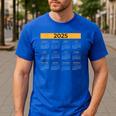 2025 Calendar For Planners Teachers Offices Months Men's Casual T-Shirt Royal Blue