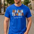 2nd Grade Teacher Squad Cute Women Groovy Fall Autumn Lovers Men's Casual T-Shirt Royal Blue 2nd Grade Teacher Squad Cute Women Groovy Fall Autumn Lovers Men's Casual T-Shirt Royal Blue