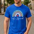 4K Squad Crew Team Teacher Kindergarten Kinder Elementary Men's Casual T-Shirt Royal Blue