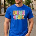 4th Grade Back To School Dalmatian Dots Teacher Student Men's Casual T-Shirt Royal Blue 4th Grade Back To School Dalmatian Dots Teacher Student Men's Casual T-Shirt Royal Blue