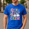 4th Grade Boo Crew Fourth Grade Teacher Kids Happy Halloween Men's Casual T-Shirt Royal Blue
